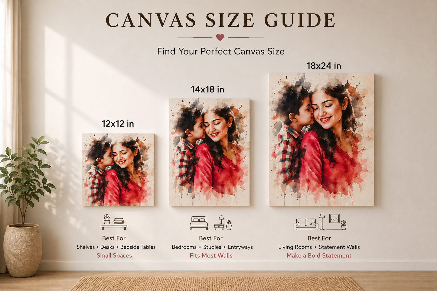 Rustic Wooden Style Canvas