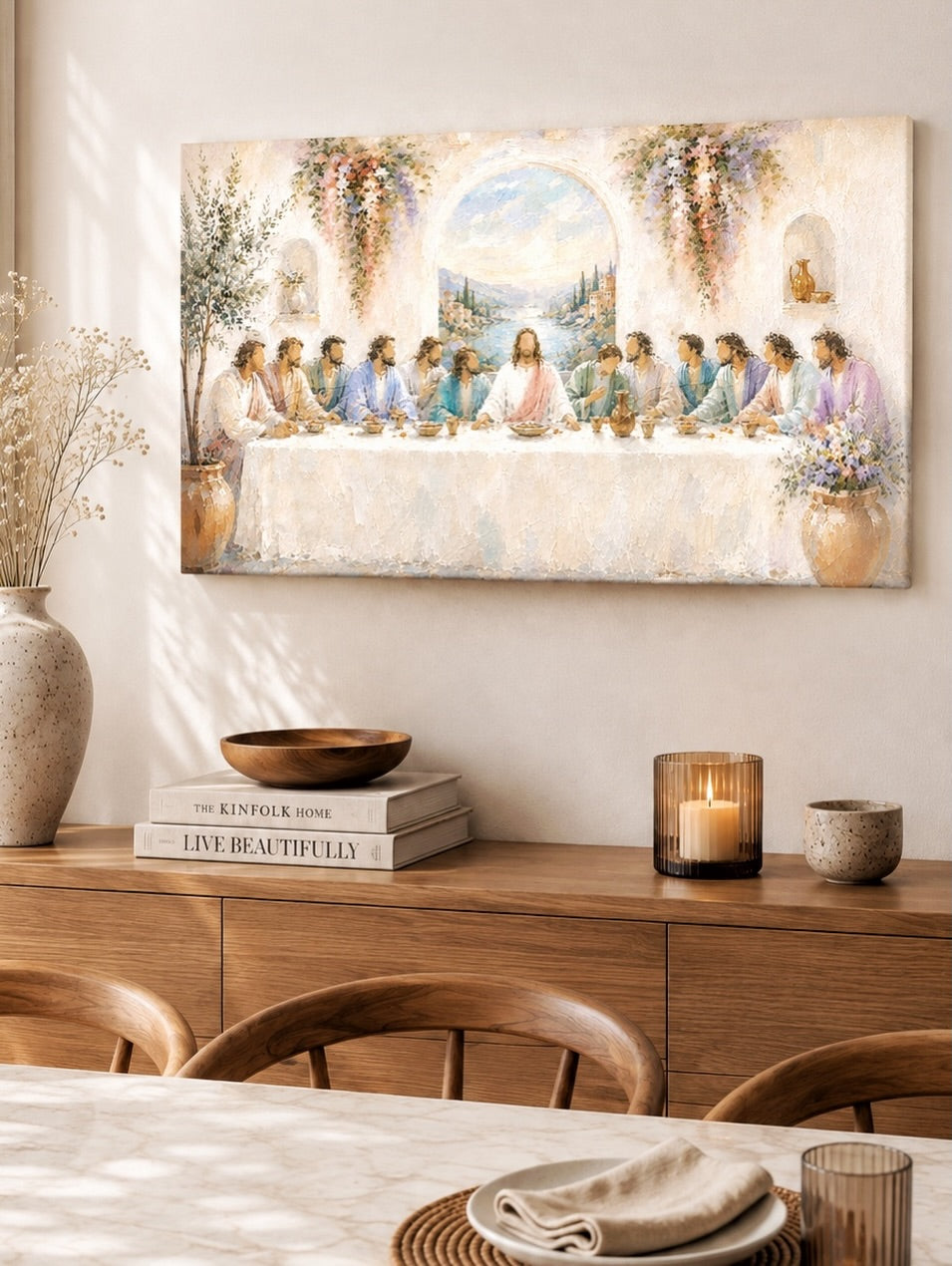 The Last Supper | Pastel Christian Canvas Art