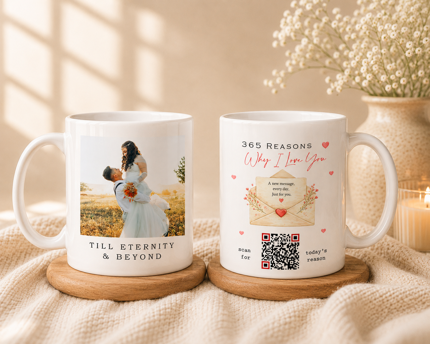 365 Reasons I Love You Mug: Daily Love Message, Interactive QR Code Mug