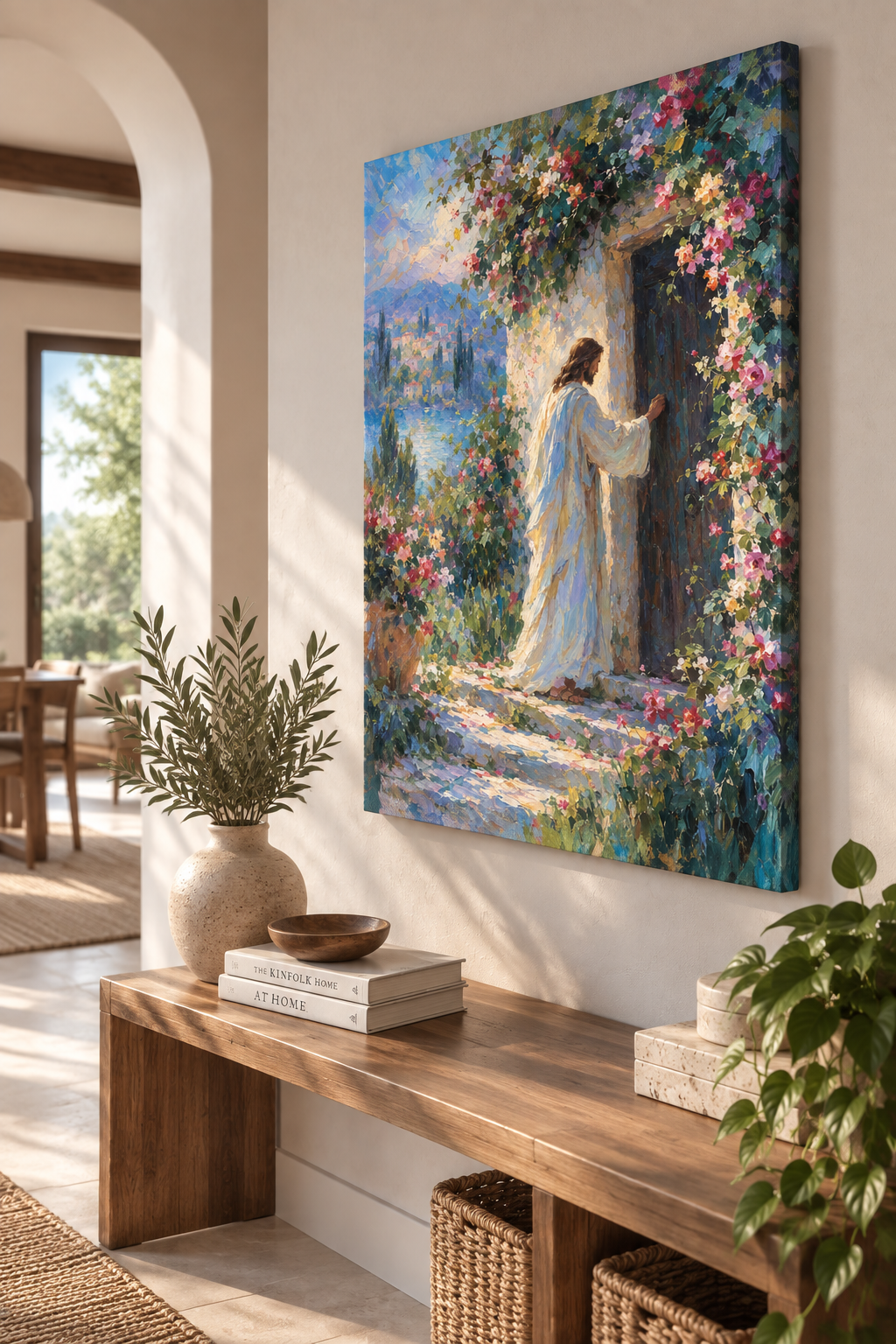 Behold I Stand – Jesus at the Door Impressionist Canvas Art