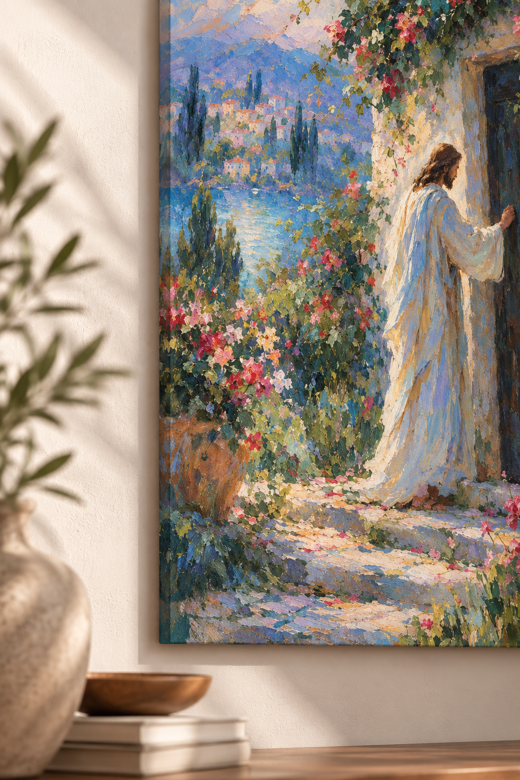 Behold I Stand – Jesus at the Door Impressionist Canvas Art