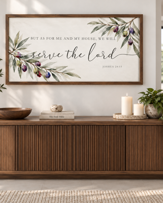 We Will Serve the Lord – Joshua 24:15 Scripture Print