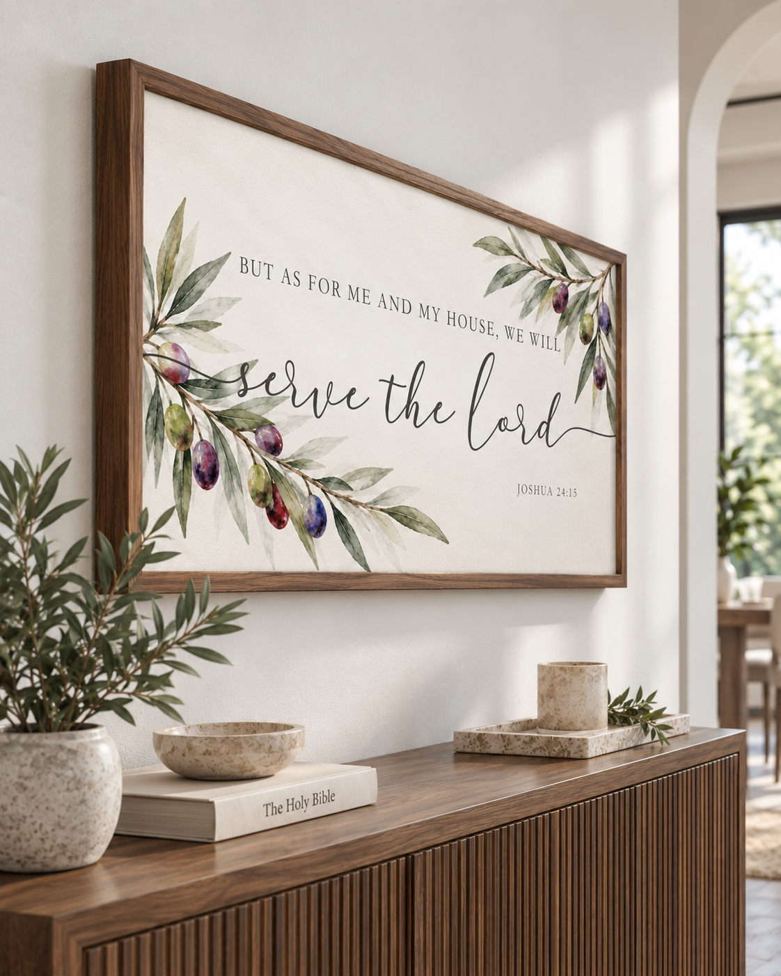 We Will Serve the Lord – Joshua 24:15 Scripture Print