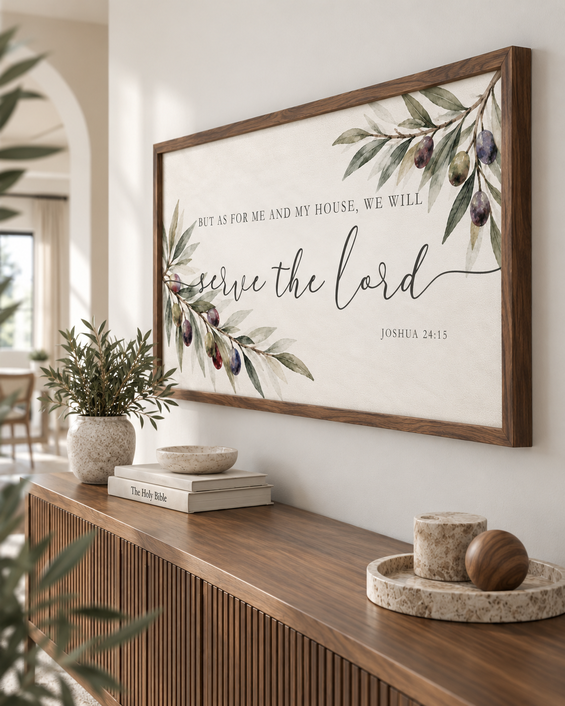 We Will Serve the Lord – Joshua 24:15 Scripture Print