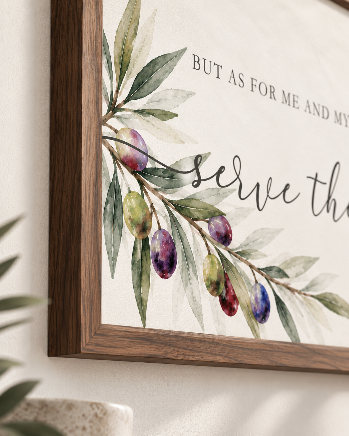 We Will Serve the Lord – Joshua 24:15 Scripture Print