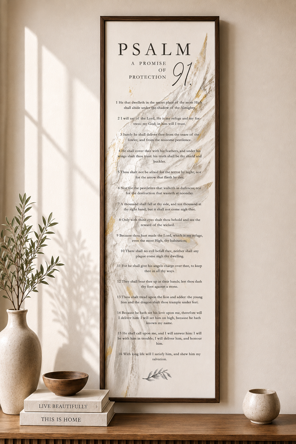 Psalm 91 – A Promise of Protection | Framed Scripture Wall Art