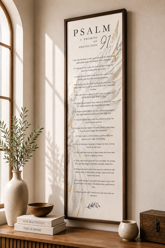 Psalm 91 – A Promise of Protection | Framed Scripture Wall Art