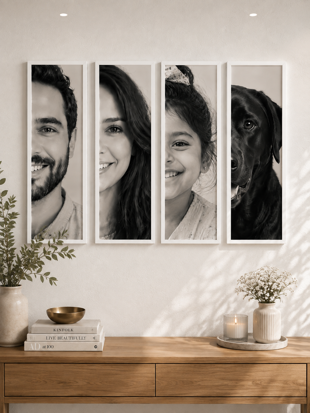 Half Face Portrait – Set of 2 Framed Portraits