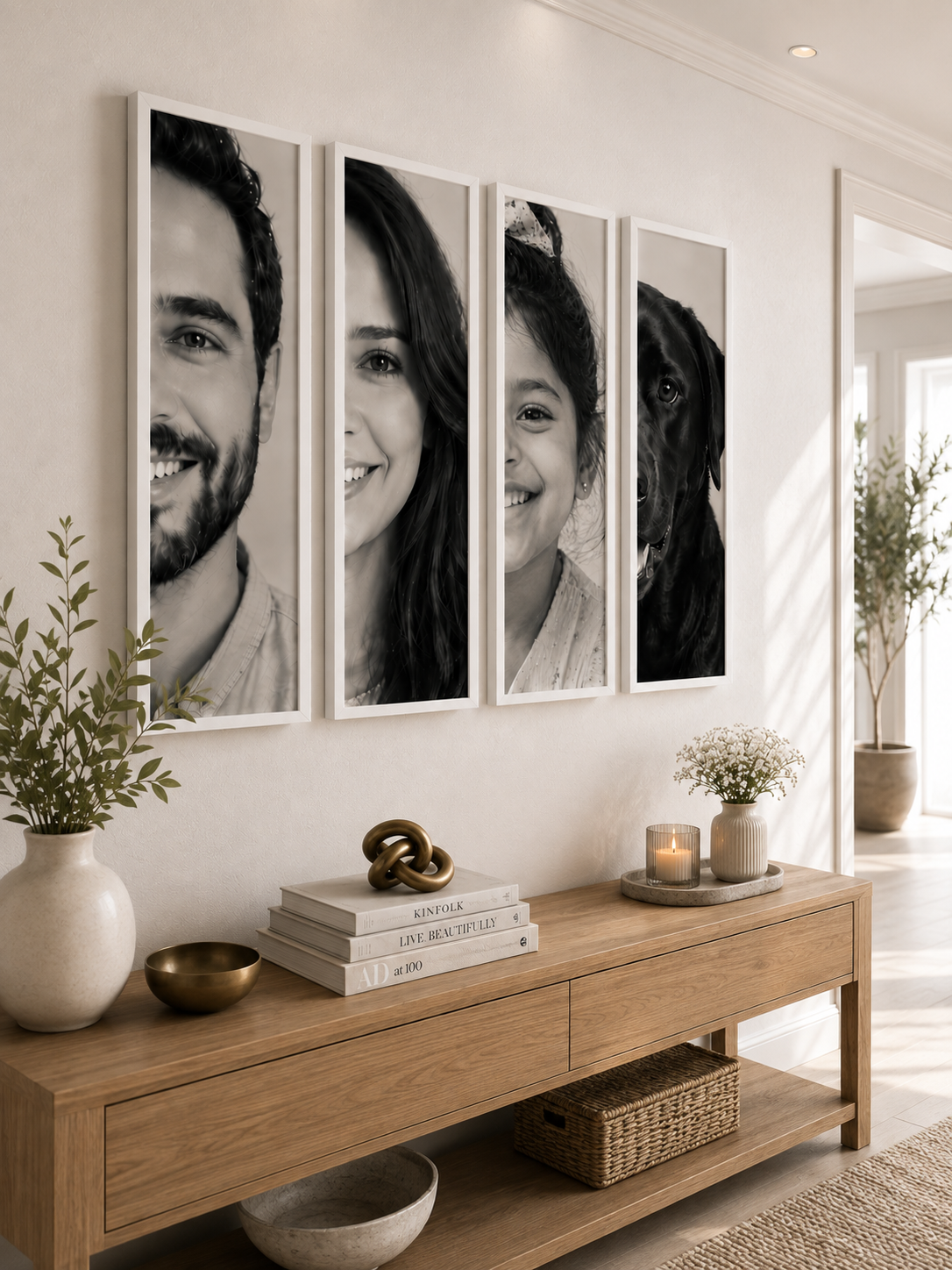 Half Face Portrait – Set of 2 Framed Portraits