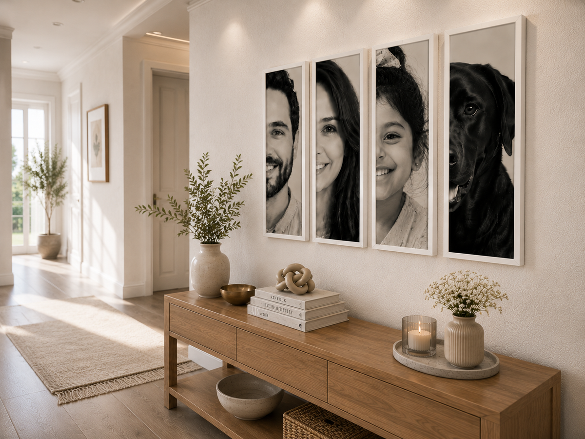 Half Face Portrait – Set of 2 Framed Portraits