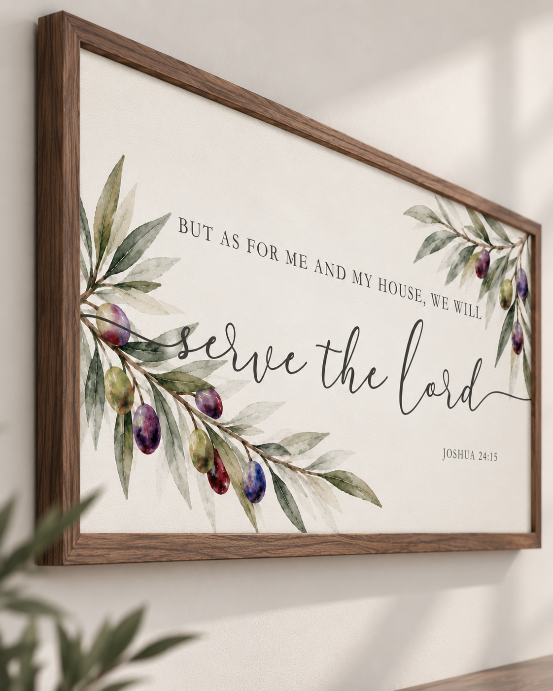We Will Serve the Lord – Joshua 24:15 Scripture Print