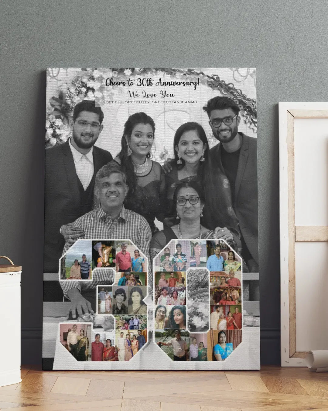Number Collage Canvas