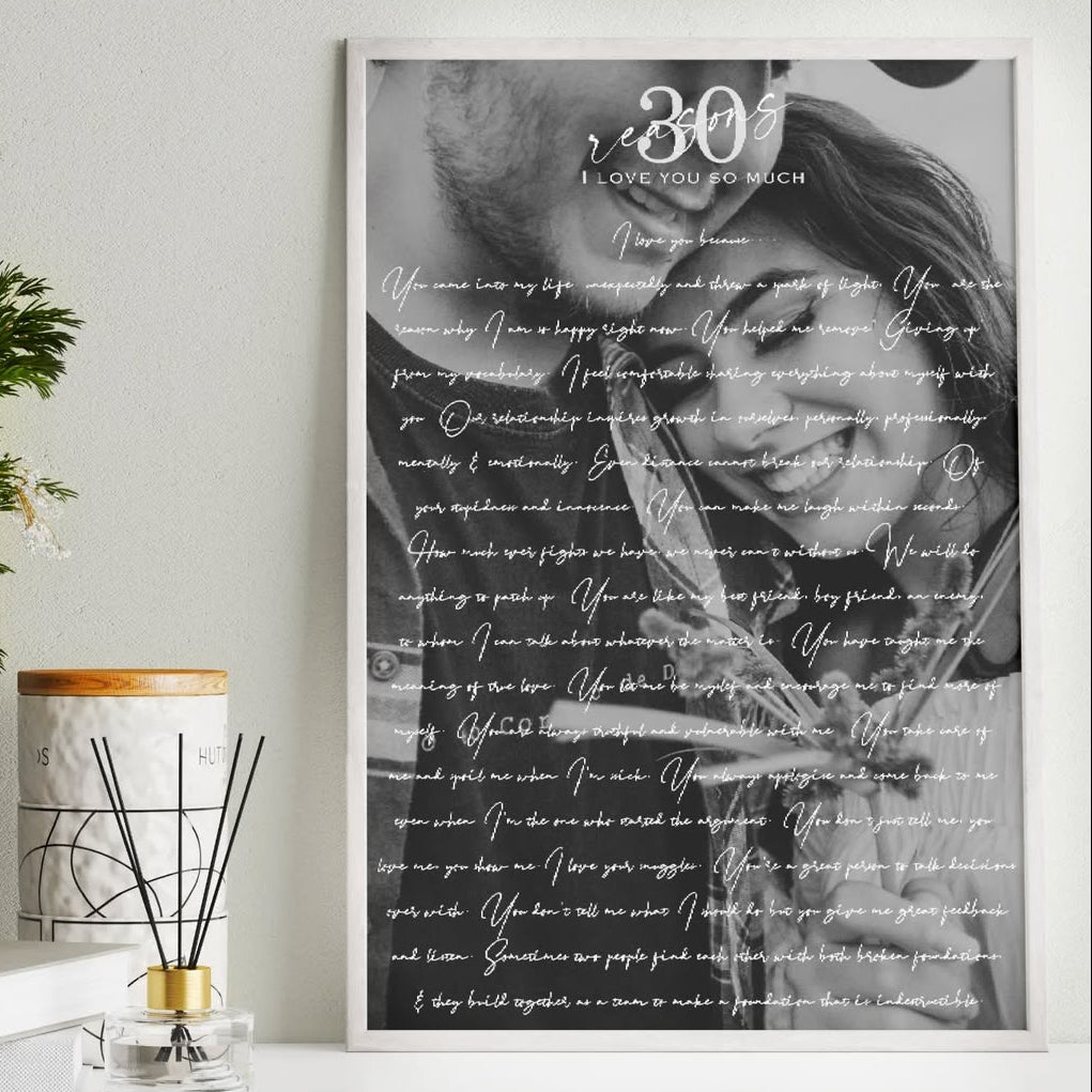 Reasons Why I Love You – Personalized Print