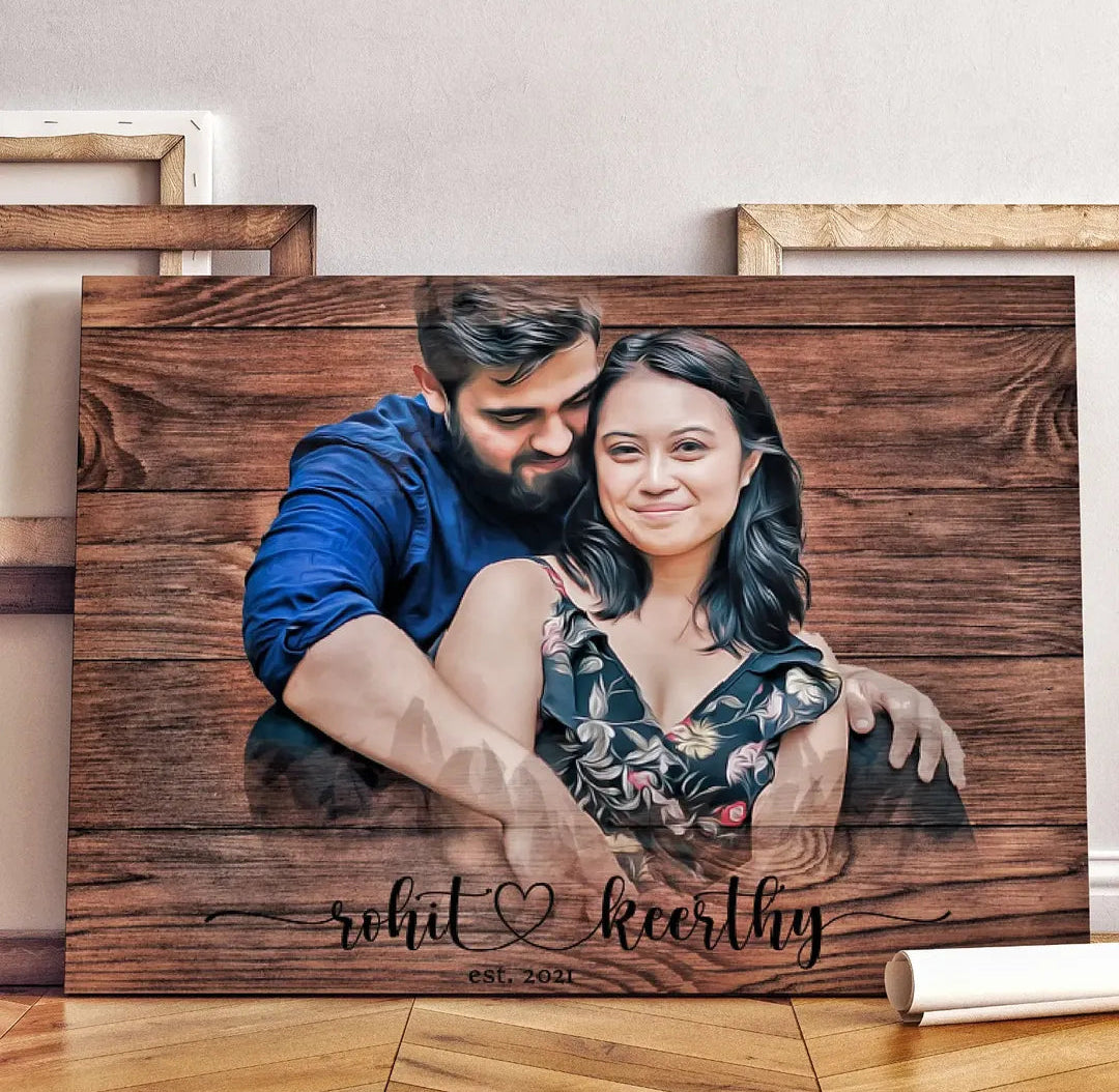 Rustic Wooden Style Canvas