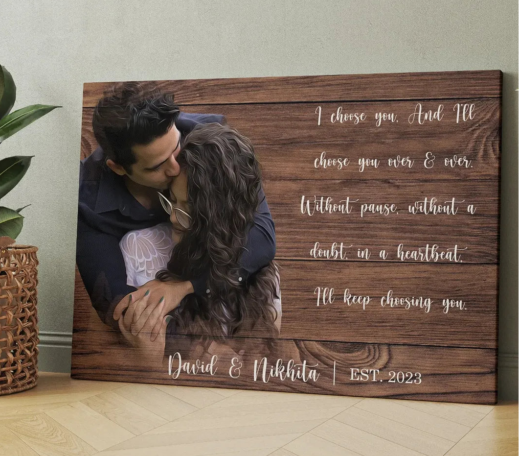 Rustic Wooden Style Canvas